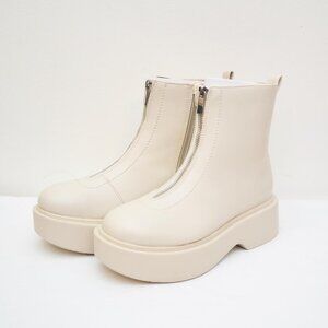 Portland Boot Company Women's Cream and White Boots Size 7